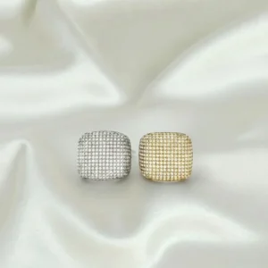 Bague Pavé Luxe – Acier inoxydable 🇫🇷