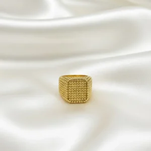 Bague Gold Matrix – Acier inoxydable 🇫🇷