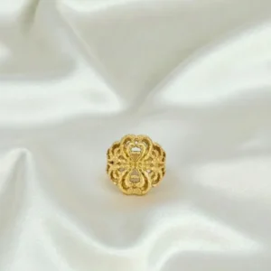 Bague Cœur Arabesque Dorée – 🇫🇷