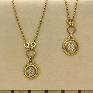 Parure Médaillon Twist – Acier Inoxydable 🇫🇷