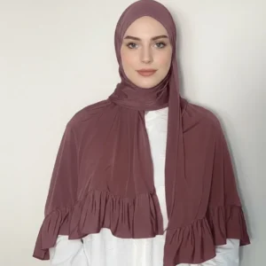 Jersey Premium Volant | Rose brown